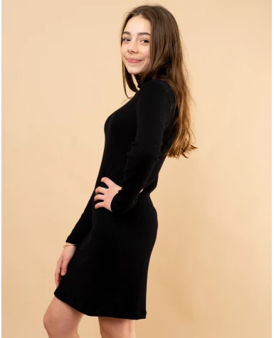 Robe maille côtelé