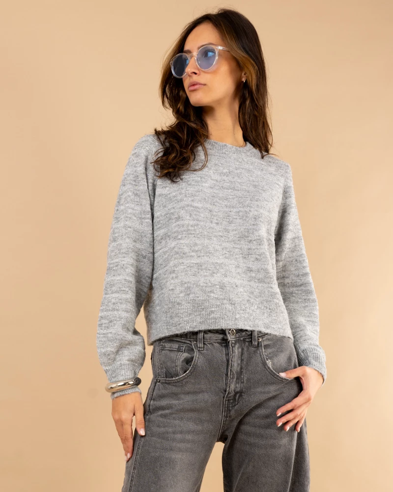 Pull rayé lurex