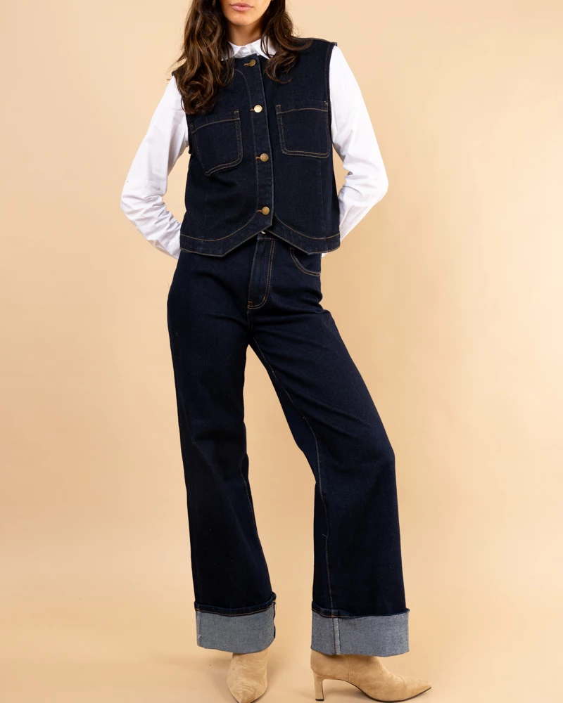 Veste sans manches jean