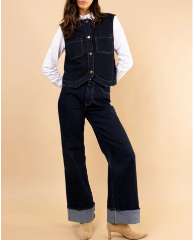 Veste sans manches jean
