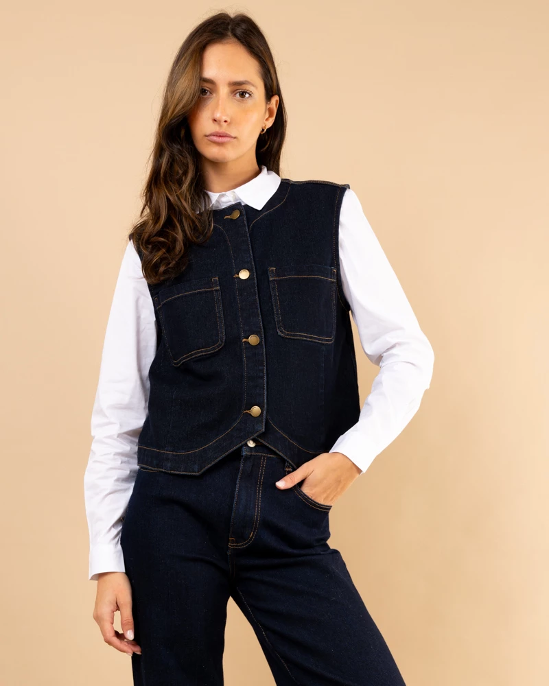 Veste sans manches jean