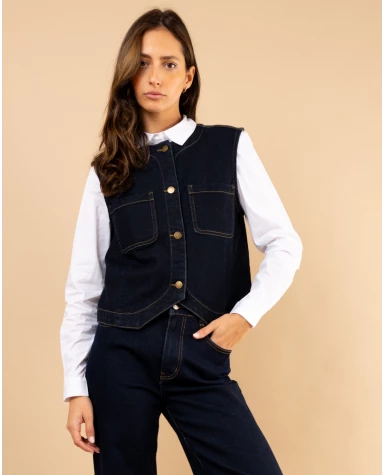 Veste sans manches jean