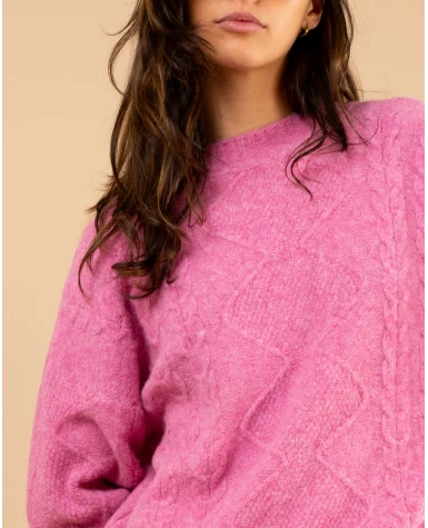 Pull tresse laine