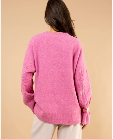 Pull tresse laine