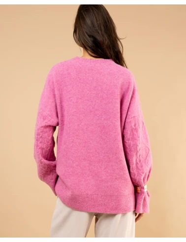 Pull tresse laine