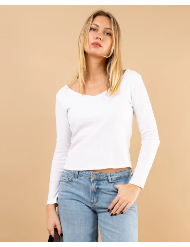 T-Shirt col v