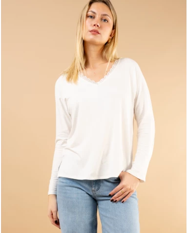 T-Shirt col dentelle