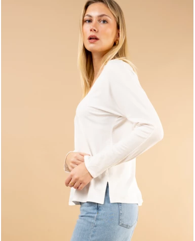 T-Shirt col dentelle