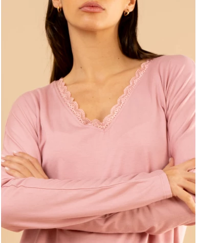 T-Shirt col dentelle