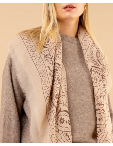 Pull col rond laine