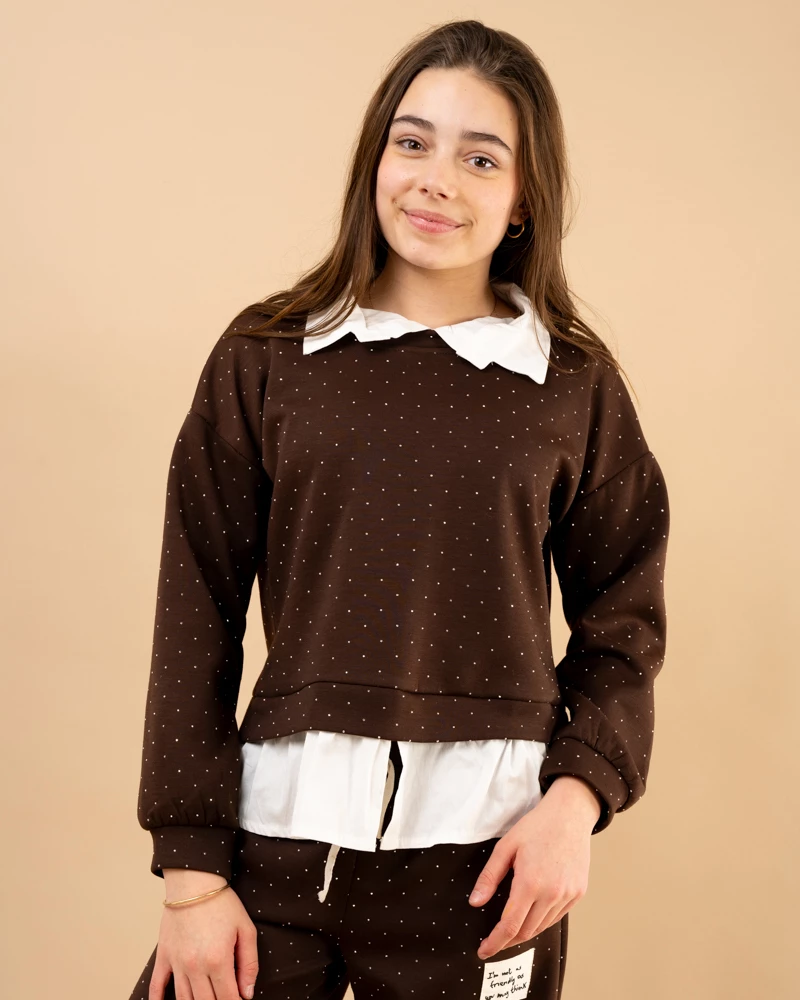 Sweat strass chemise