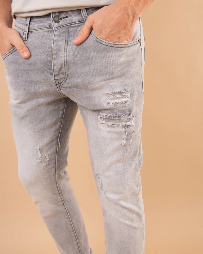 Jean destroy gris