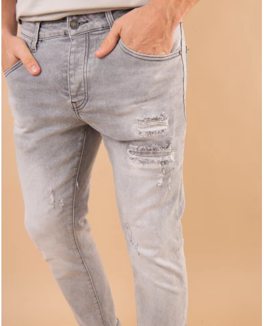Jean destroy gris