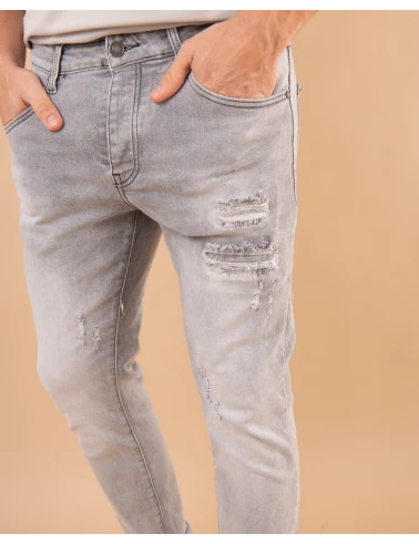 Jean destroy gris