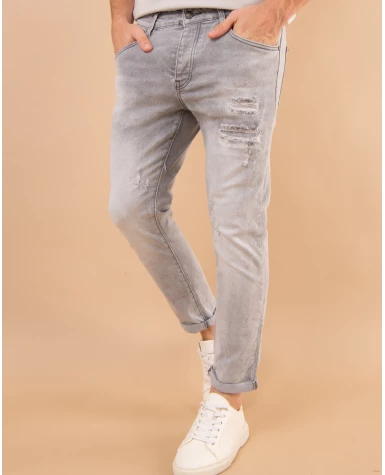 Jean destroy gris