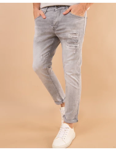 Jean destroy gris