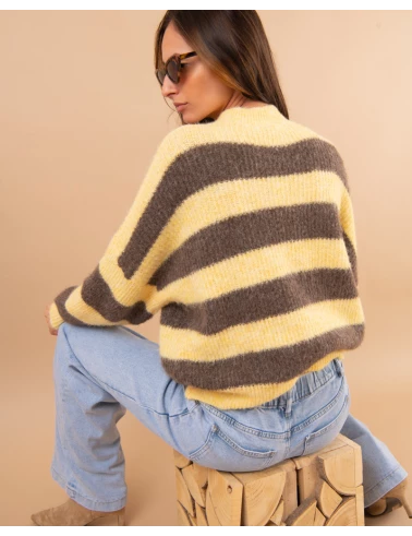 Pull rayé laine