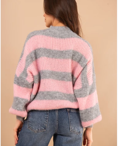 Pull rayé laine