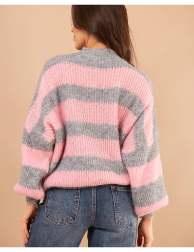 Pull rayé laine
