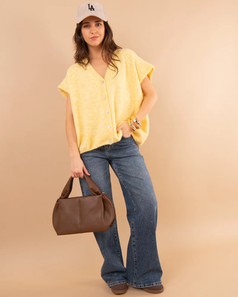 Gilet boutons laine