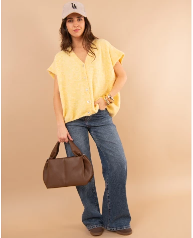 Gilet boutons laine