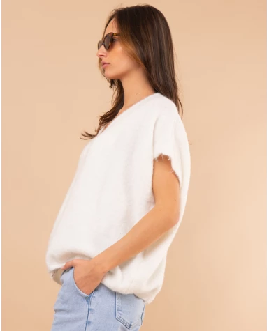Gilet boutons laine