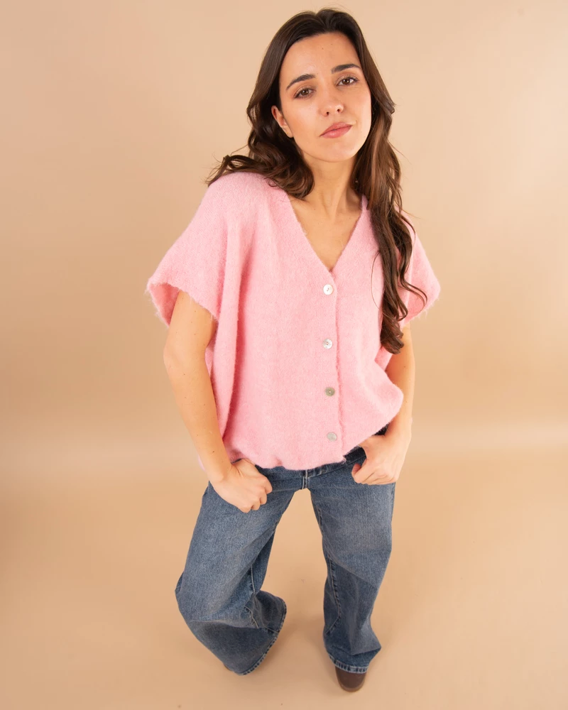 Gilet boutons laine