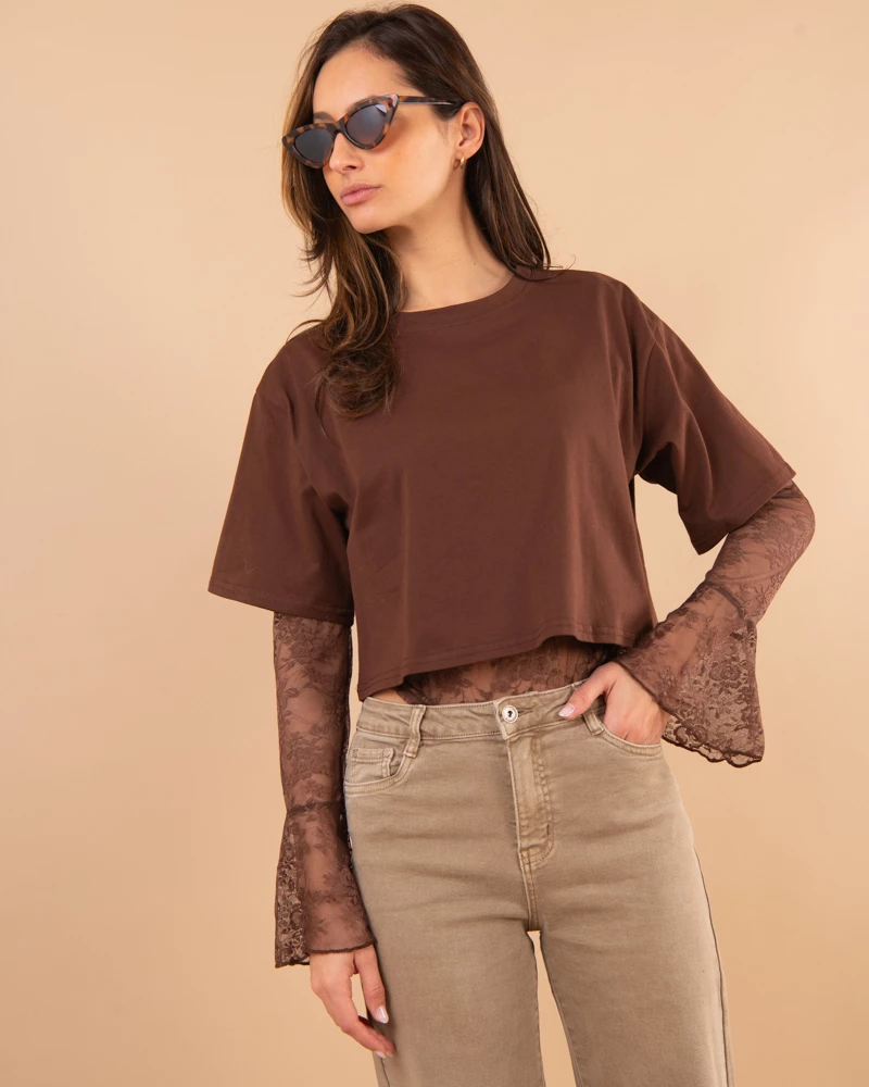 T- Shirt + body dentelle