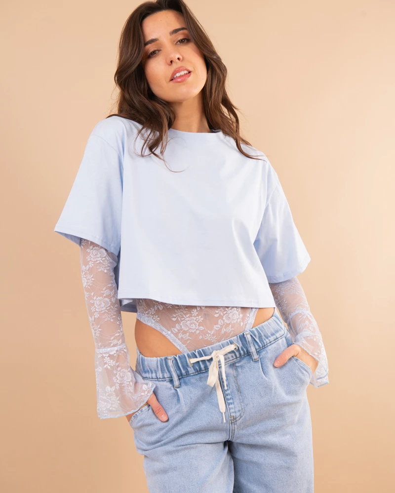 T- Shirt + body dentelle