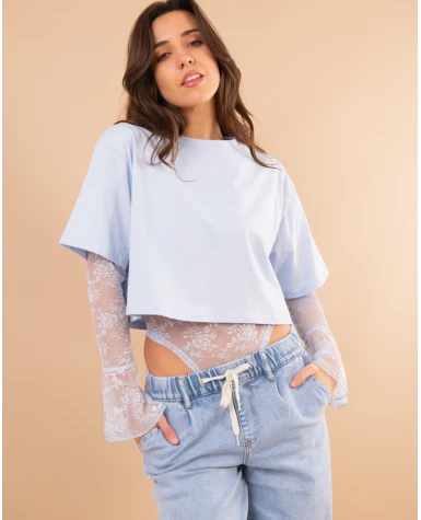T- Shirt + body dentelle