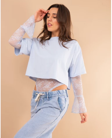 T- Shirt + body dentelle