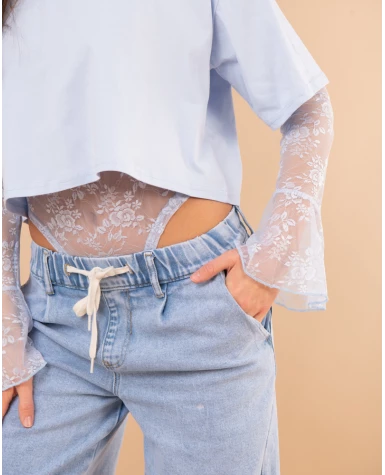 T- Shirt + body dentelle