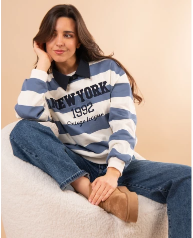 Sweat col chemise