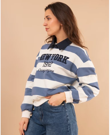 Sweat col chemise