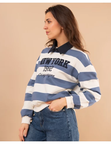 Sweat col chemise