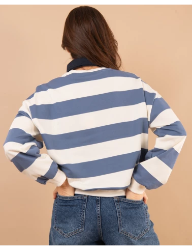 Sweat col chemise