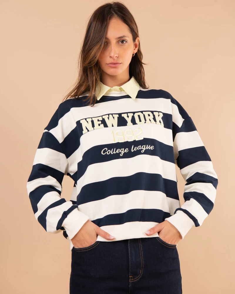 Sweat col chemise
