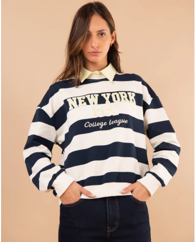 Sweat col chemise