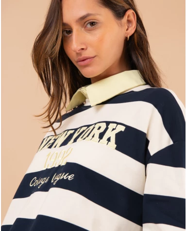 Sweat col chemise
