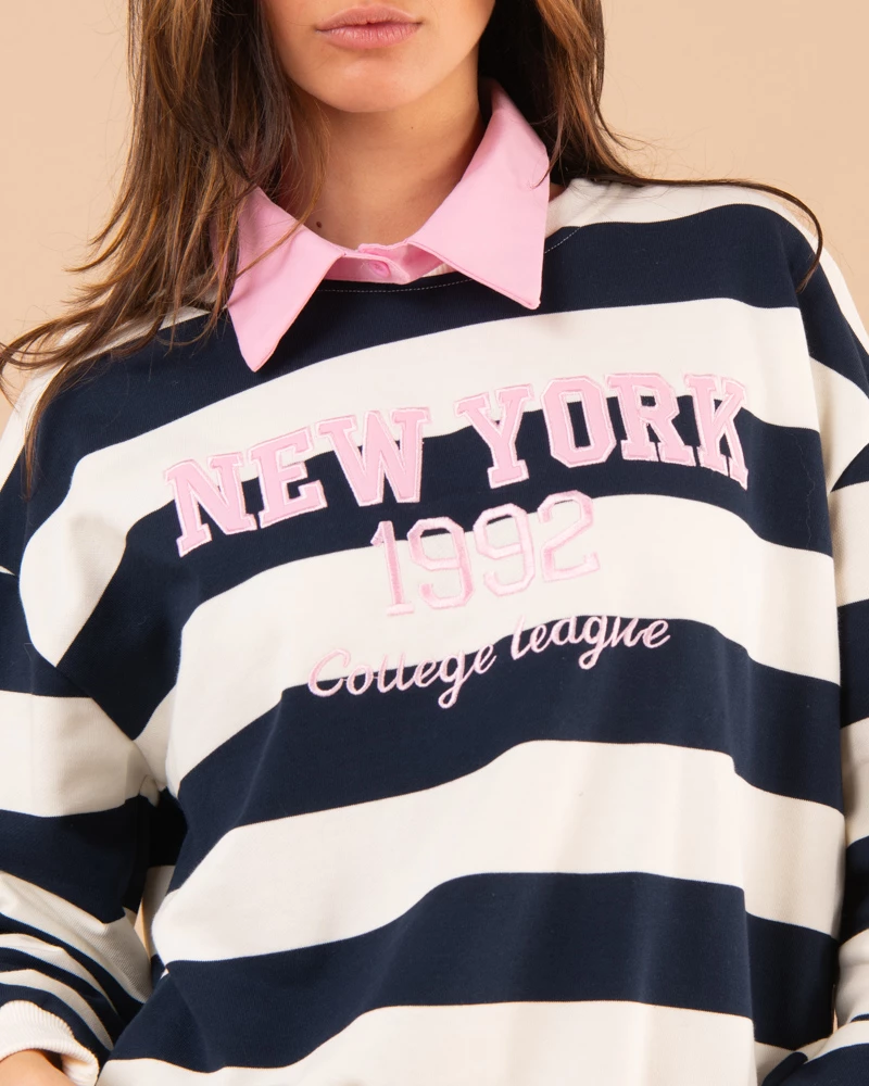 Sweat col chemise