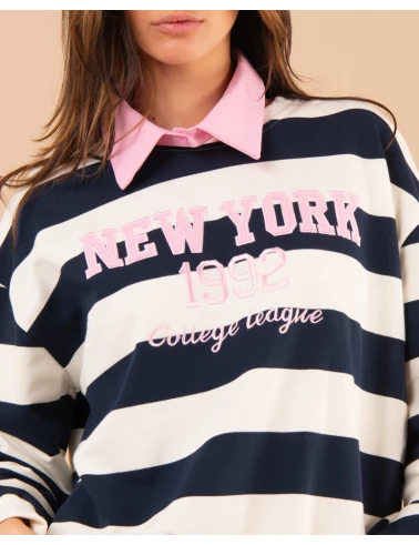Sweat col chemise