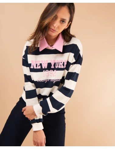 Sweat col chemise