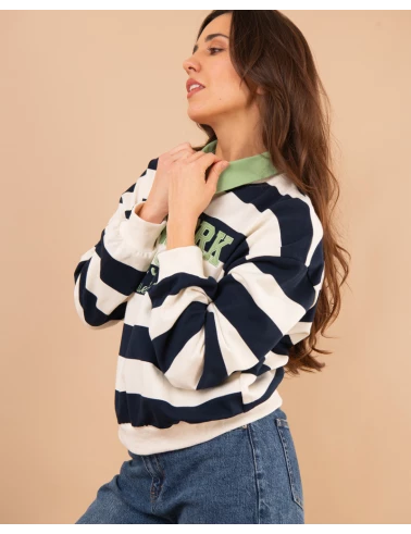 Sweat col chemise