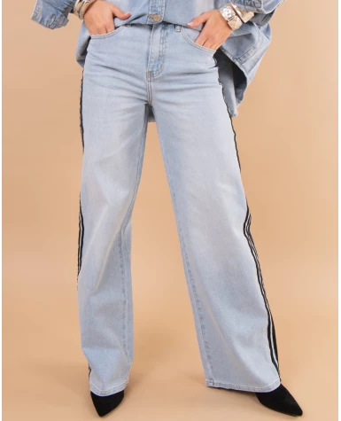 Jean large bande