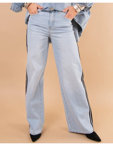 Jean large bande