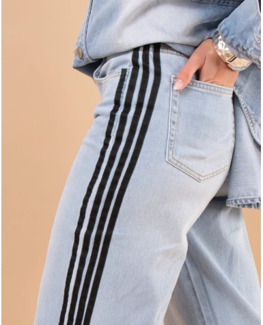 Jean large bande