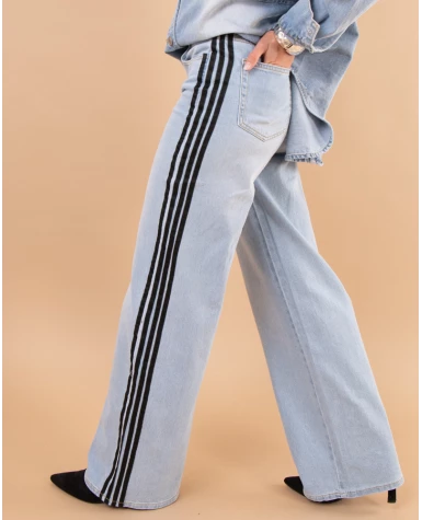 Jean large bande