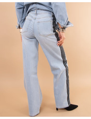 Jean large bande