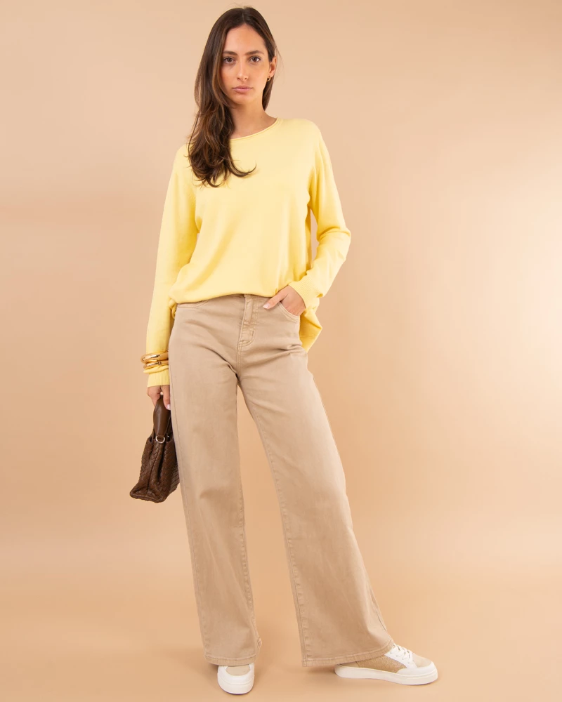 Pantalon large grande taille