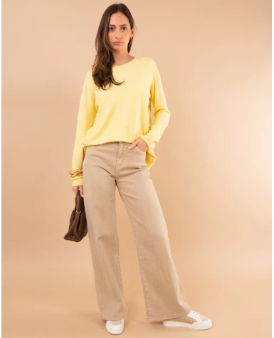 Pantalon large grande taille